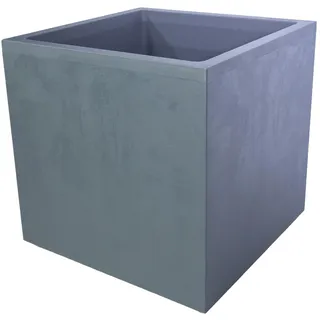 mgc24 Millennium Pflanzkübel 39 x 39 x 39 cm mit Wasserspeicher, Aschgrau | Eckiger Blumentopf für Garten, Terrasse & Balkon | wetterfest & UV-beständig | langlebig und pflegeleicht