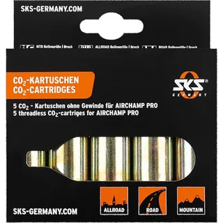 SKS CO2 Ersatzkartuschen Set 16g ohne Gewinde Gold Fahrradpumpe