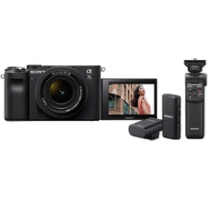 Sony Alpha 7C Spiegellose E-Mount Vollformat-Digitalkamera inkl. SEL-2860 Objektiv mit Sony GP-VPT2BT Bluetooth-Handgriff & Sony ECM-W2BT Bluetooth-Mikrofon
