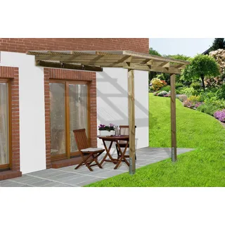 Weka Terrassenüberdachung Größe 1 300 x 250 cm braun