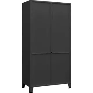 vidaXL Industrial Kleiderschrank Schwarz 90x50x180 cm Metall - Schwarz
