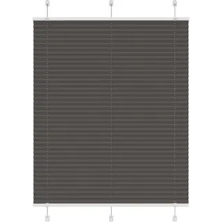 Plissee Schwarz 105x150 cm Stoffbreite 104,4 cm Polyester - Schwarz