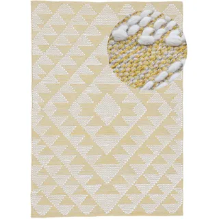 carpetfine Kelim Durry Kelimteppich 160 x 230 cm Gelb
