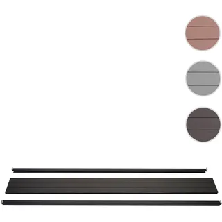 Abschluss-Set für WPC-Sichtschutz Sarthe, Abschlussprofil Windschutz, WPC-Pfosten ~ 180cm, anthrazit