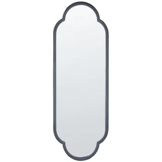 Beliani Wandspiegel schwarz Metall 36/102 cm Trouy , Schwarz , Oval , 36x102x4 cm , Spiegel, Wandspiegel