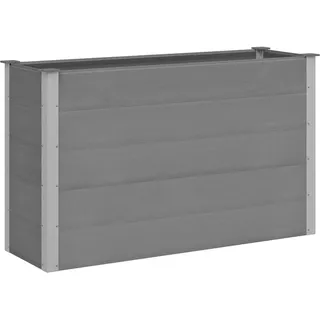 vidaXL Garten-Hochbeet Wpc 150/50/91 Cm Grau , Holzwerkstoff , Rechteckig , 50x91x150 cm , Gartenzubehör, Hochbeete