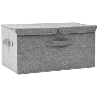 vidaXL Aufbewahrungsbox Stoff 50x30x25 cm Grau - Grau
