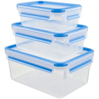 Emsa Frischhaltedose Clip & Close blau 0,55 l 3-teilig