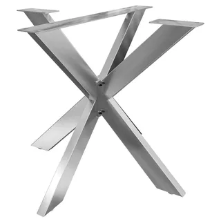 CLP Tischbeine Biloxi in Sternform,edelstahl S - Silber