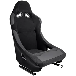 AUTO-STYLE Sportsitze 'BW' - Schwarz - Feste Rückenlehne - inkl. Laufschienen