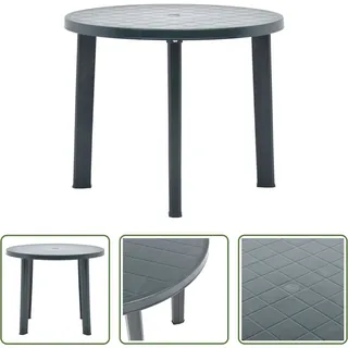 The Living Store Gartentisch Grün 89 cm Kunststoff - Grün