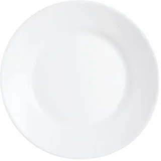 Arcoroc Opal Restaurant Teller mit breitem Rand, 195 mm, Weiß, 6 Stück