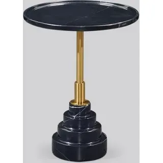 Modern Schwarz Couchtisch Luxus Marmor Tisch Beistell Tische Wohnzimmer Rund