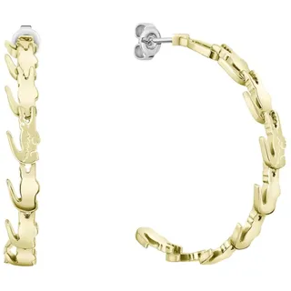 Lacoste Creolen für Damen Kollektion CROCODILE aus Gelbgold mit Krokodilen - 2040518