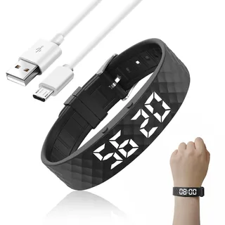 Velozym Wecker Armband Original, Smartes Vibrationsarmband für Sanftes Aufwachen & Besseren Schlaf, Verbessert Deine Tagesenergie Enorm, Ideal Für Partner Und Tiefschläfer(Schwarz)