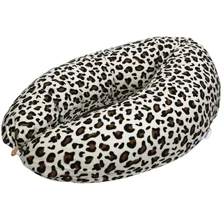 HOBEA-Germany Stillkissen 190 cm x 76 cm XXL Lagerungskissen Schwangerschaftskissen für Baby und Erwachsene Seitenschläferkissen Stillkissen mit Bezug aus Bio Baumwolle, Jaguarflecken