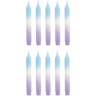 Butlers Stabkerze (10er Set) Dip-Dye , Flieder , Naturmaterialen , 2x20x2 cm , Dekoration, Kerzen & Kerzenhalter