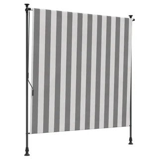 Outdoor Rollo Anthrazit und Weiß 150 x 270 cm - Grau