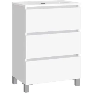 Baikal Natur eingebettet, Holz Melamin, 16 mm, weiß, 60 cm