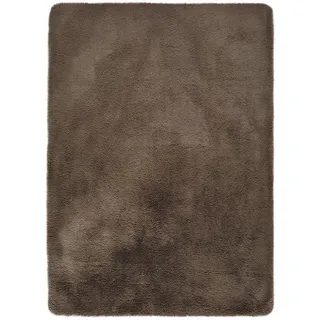 Atticgo Hochflorteppich Taupe Alpaca 160/230 cm , Textil , Uni , Rechteckig , 160x230 cm , Oeko-Tex® Standard 100 , waschbar, antistatisch, leicht zusammenrollbar, rutschfeste Unterfläche , Teppiche und Böden, Teppiche, Hochflorteppiche & Shaggys