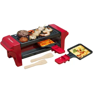 Bestron Raclette-Grill für 2 Personen 350 Watt Rot/Schwarz