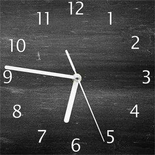 Wallario Design Wanduhr Dunkler schwarzer Stein - Muster - Steinoptik aus Echtglas, Größe 20 x 20 cm - Schwarz