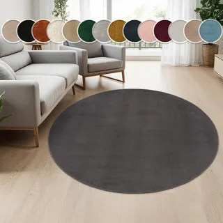 Paco Home »Cadiz 630« rund 14 mm Höhe Kurzflor, Uni-Farben, besonders weich, waschbar, Wohnzimmer,