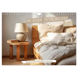 Scandi Interiors - Skandinavisches Wohnglück für Zuhause (Wandkalender 2026 DIN A4 quer), CALVENDO Monatskalender: Hygge fürs Zuhause: Ein ... Deko-Inspiration. (CALVENDO Lifestyle)
