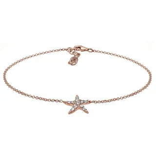 Elli Fußschmuck Seestern Kristalle 925 Sterling Silber