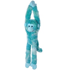 Wild Republic Hanging Monkey Vibes Blau, Hängender AFFE, Kuscheltier-AFFE als Geschenk für Kinder, Ökologisches Kuscheltier aus Plüsch, Füllung aus recycelten Wasserflaschen, 56 cm