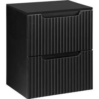 Waschtisch-Unterschrank 50cm, in schwarz, NEWPORT-56-BLACK - Schwarz