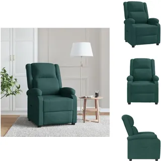 vidaXL Relaxsessel Dunkelgrün Stoff -  Sessel - Grün
