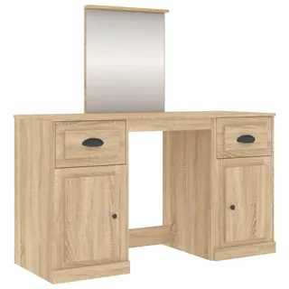 vidaXL Schminktisch mit Spiegel Sonoma-Eiche 130x50x132,5 cm - Braun