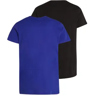 Tommy Jeans Plus T-Shirt »TJM XSLIM 2PACK JERSEY TEE EXT«, Markenstickerei blau