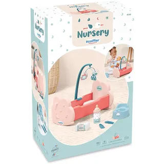 Ecoiffier - 1835 – Bett für Kinder – mit Zubehör – ab 18 Monaten – Spielzeug zur Nachbildung – zum Kuscheln oder Einstecken des Babys wie die Eltern – wie ein großer – aus strapazierfähigem Kunststoff