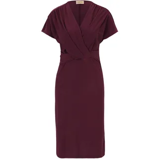 Cartoon Jerseykleid "Jerseykleid mit Raffung", schwarz aubergine