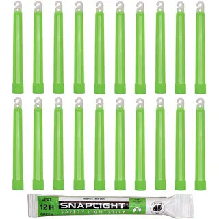 Cyalume SnapLight Grün KnickLichter Glow Sticks – 15cm 6 Inch Industrial Grade Leuchtstab, Ultra helle Light Sticks mit Leuchtdauer 12 Stunden (20-er Pack)