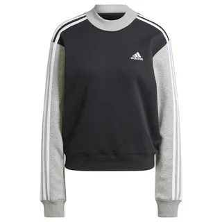 adidas Damen Essentials 3-Stripes Half-Neck Fleece Sweatshirt, Black, XXS