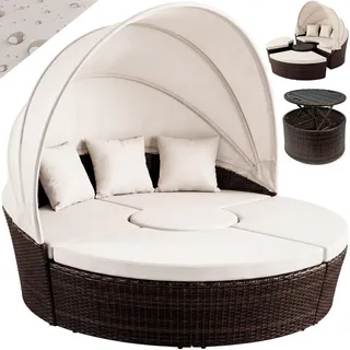 CASARIA Polyrattan Sonneninsel 4-Personen braun