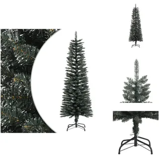 vidaXL Künstlicher Weihnachtsbaum mit Ständer Schlank Grün 120 cm PVC - Weihnachtsbäume - Grün