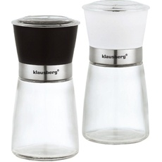 Klausberg SALT AND PEPPER GRINDER SET KLAUSBERG KB-7257, Pfeffermühle + Salzmühle, Schwarz, Weiss