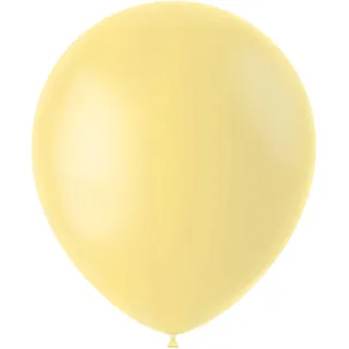 Folat 19641 - Latex Luftballons Oval - hellgelb matt - 33cm - 100 Stk.