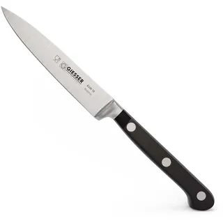 Giesser seit 1776 - Made in Germany - Spickmesser geschmiedet schwarz Skyline black, 10 cm, Officemesser genietet, rostfrei, spülmaschinengeeignet