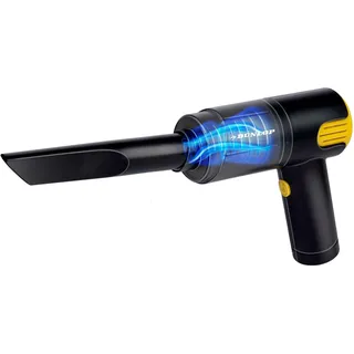 Philips DUNLOP Auto Staubsauger - 12V Feuerzeuganschluss - Nass und Trocken - Fugen- und Bürstendüse - 3 Meter Kabel - Autozubehör - Schwarz/Gelb