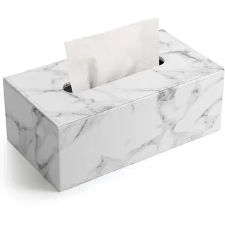 GORESE Kosmetiktücherbox Tücher Box aus Leder (Marble)