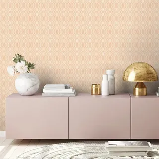 A.S. Création Retro Tapete 70er -Tapete Vintage Grafik Beige Creme Weiß - A.S. Création Vliestapete Retro Chic 395345-8,50m x 0,53m - Made in Germany