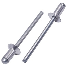 SKIR'CO (500 Stück) Senkkopf Aluminium Blindnieten 4,0 x 8 mm, Stahldorn, Popnieten