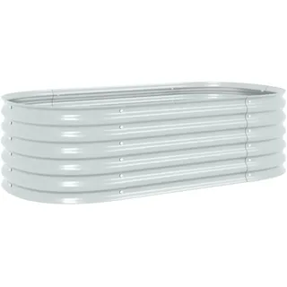 vidaXL Garten-Hochbeet verzinkter Stahl 160 x 80 x 44 cm Silber