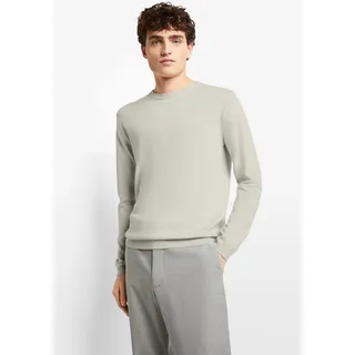 Rundhalspullover CINQUE "CIWALLES", Herren, Gr. XL, beige (hellbeige), Strick, Obermaterial: 50% Baumwolle, 50% Lyocell, unifarben, slim fit, Rundhals, Bündchen, Pullover Rundhalspullover, mit Logoprägung