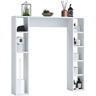VCM »Holz Wandregal Überbau WC Bad Regal Tinol M«, weiß,